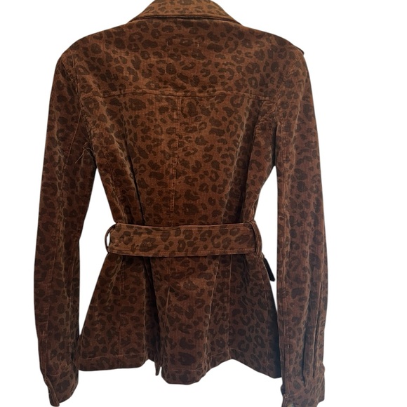 Anthropologie Avec Les Filles Brown Leopard Corduroy Jacket Size XS - Picture 2 of 6
